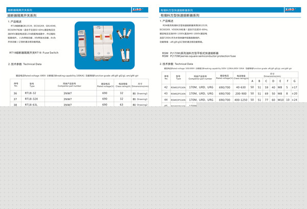 陜西RT14/RT18系列有填料圓柱型熔斷器